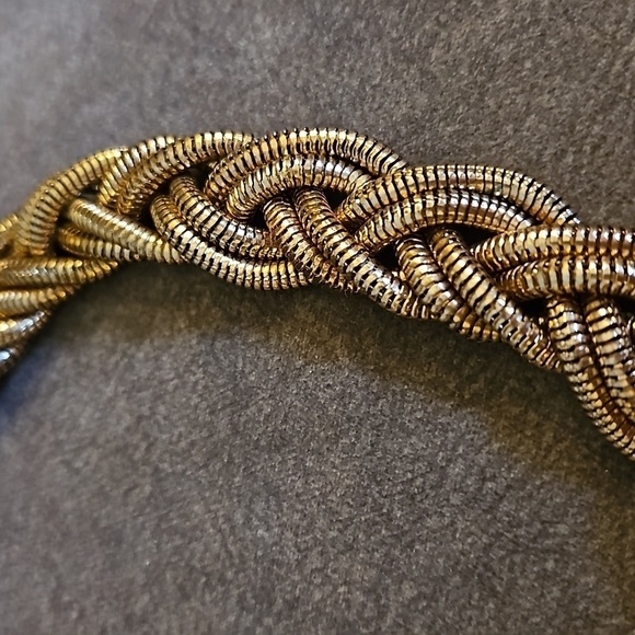 VTG 1990s Chunky Braided Rose Gold Chain Necklace - Picture 12 of 12